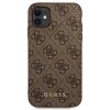 Guess GUHCN61G4GFBR iPhone 11 / Xr 6,1brązowy/brown hard case 4G Metal Gold Logo